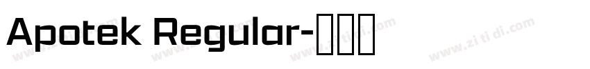 Apotek Regular字体转换